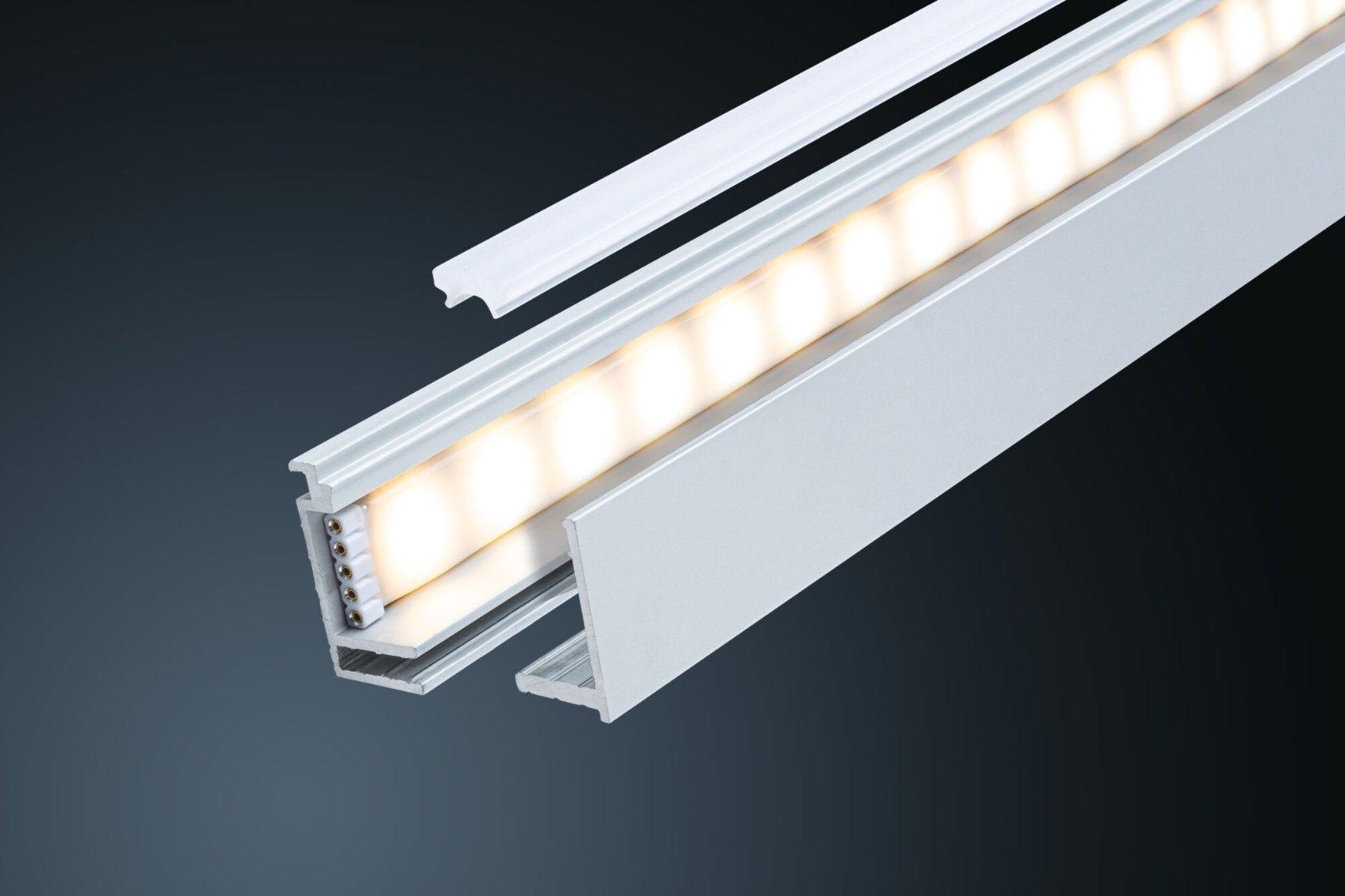 LumiTiles LED Strip přisazený profil Top 1m hliník eloxovaný/satén - PAULMANN