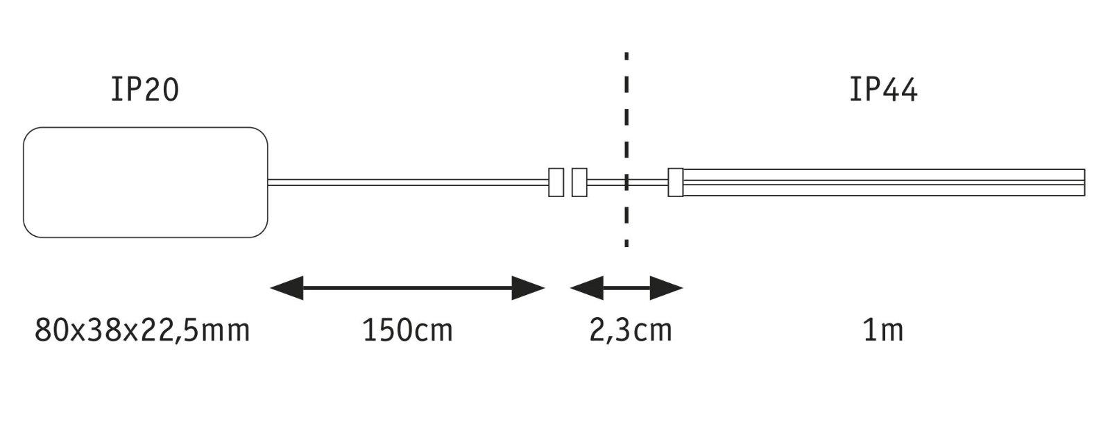 LumiTiles LED pásek Full-Line COB Slim 1m IP44 3W 280LEDs/m 2700K 7VA - PAULMANN
