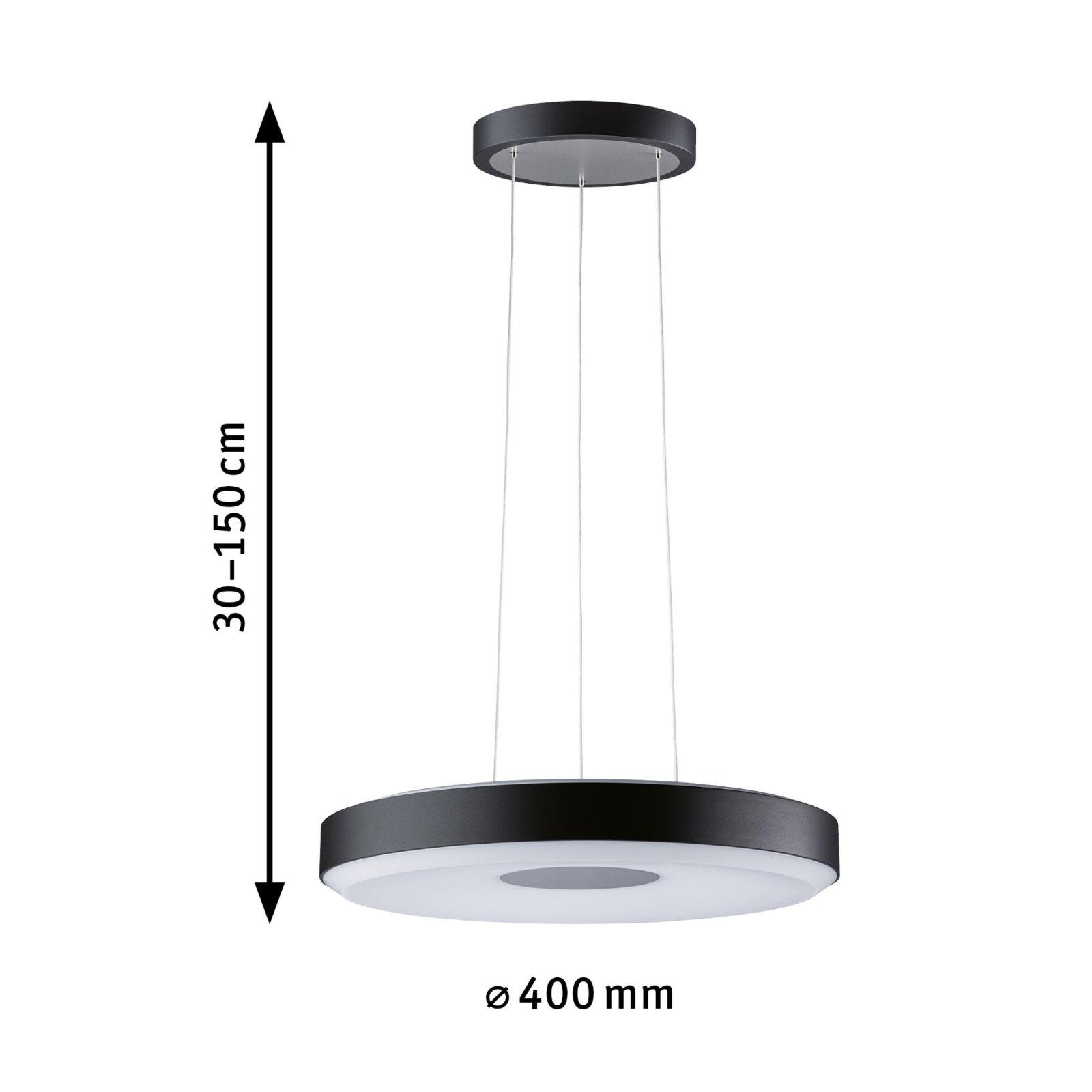 LED závěsné svítidlo 3-krokové-stmívatelné Puric Pane 2700K 1./ 1.22W černá/šedá stmívatelné - PAULMANN