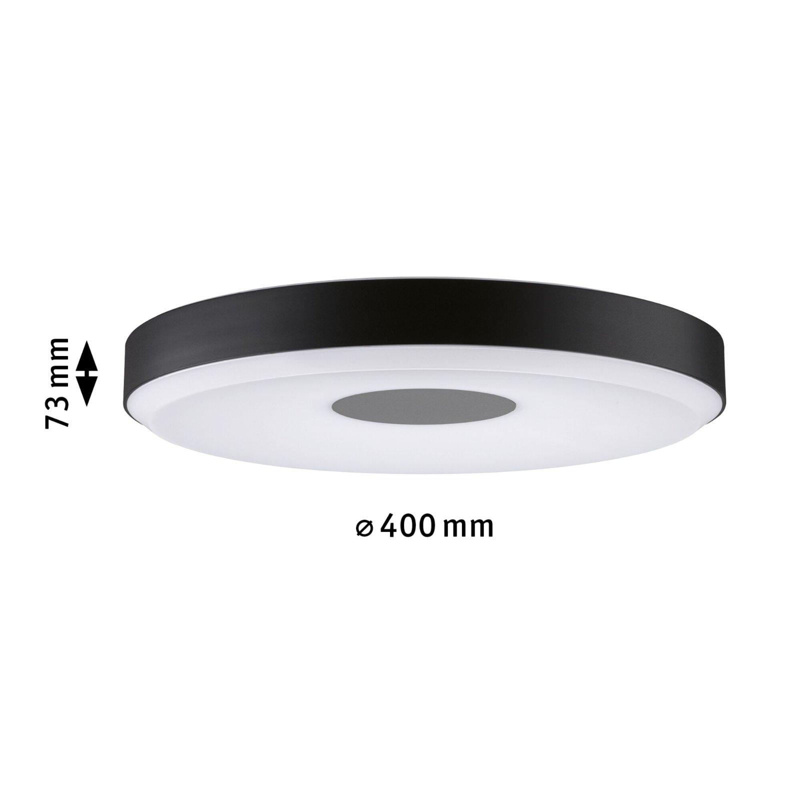 LED stropní svítidlo 3-krokové-stmívatelné Puric Pane 2700K / 2.230V 23W stmívatelné černá/šedá - PAULMANN