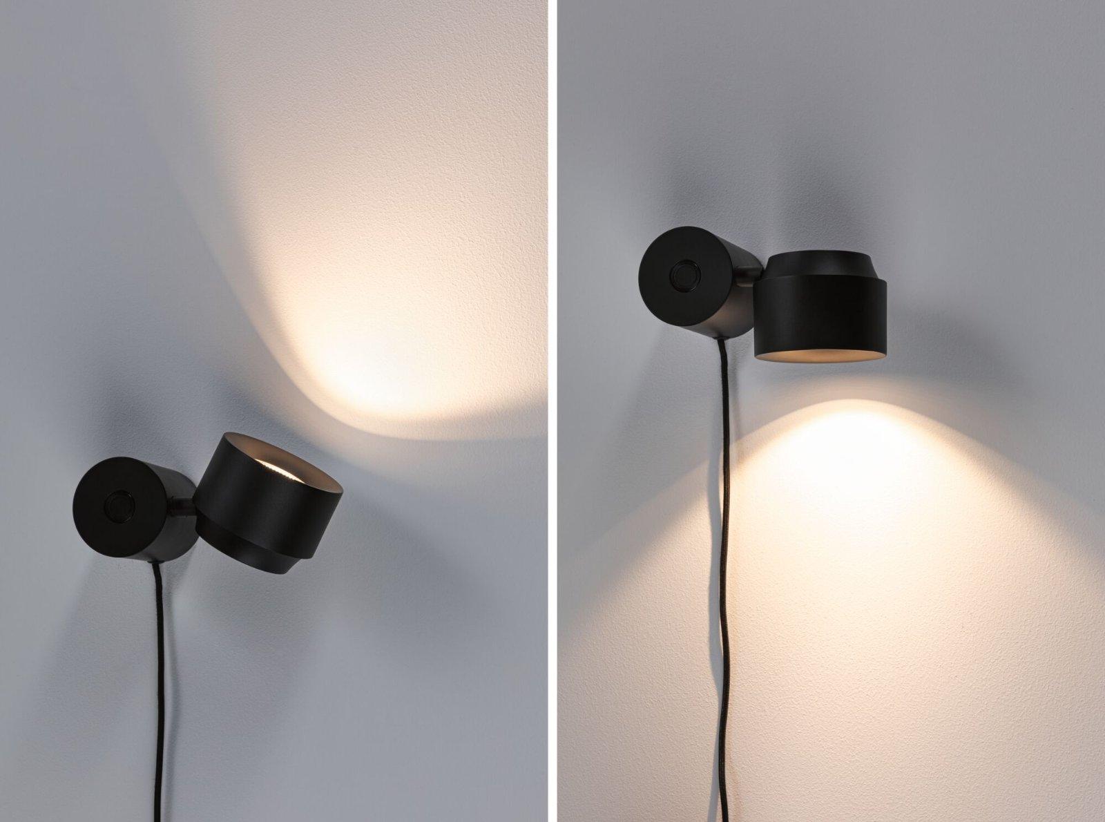 LED stolní lampa 3-krokové-stmívatelné Puric Pane 2700K 3W černá - PAULMANN