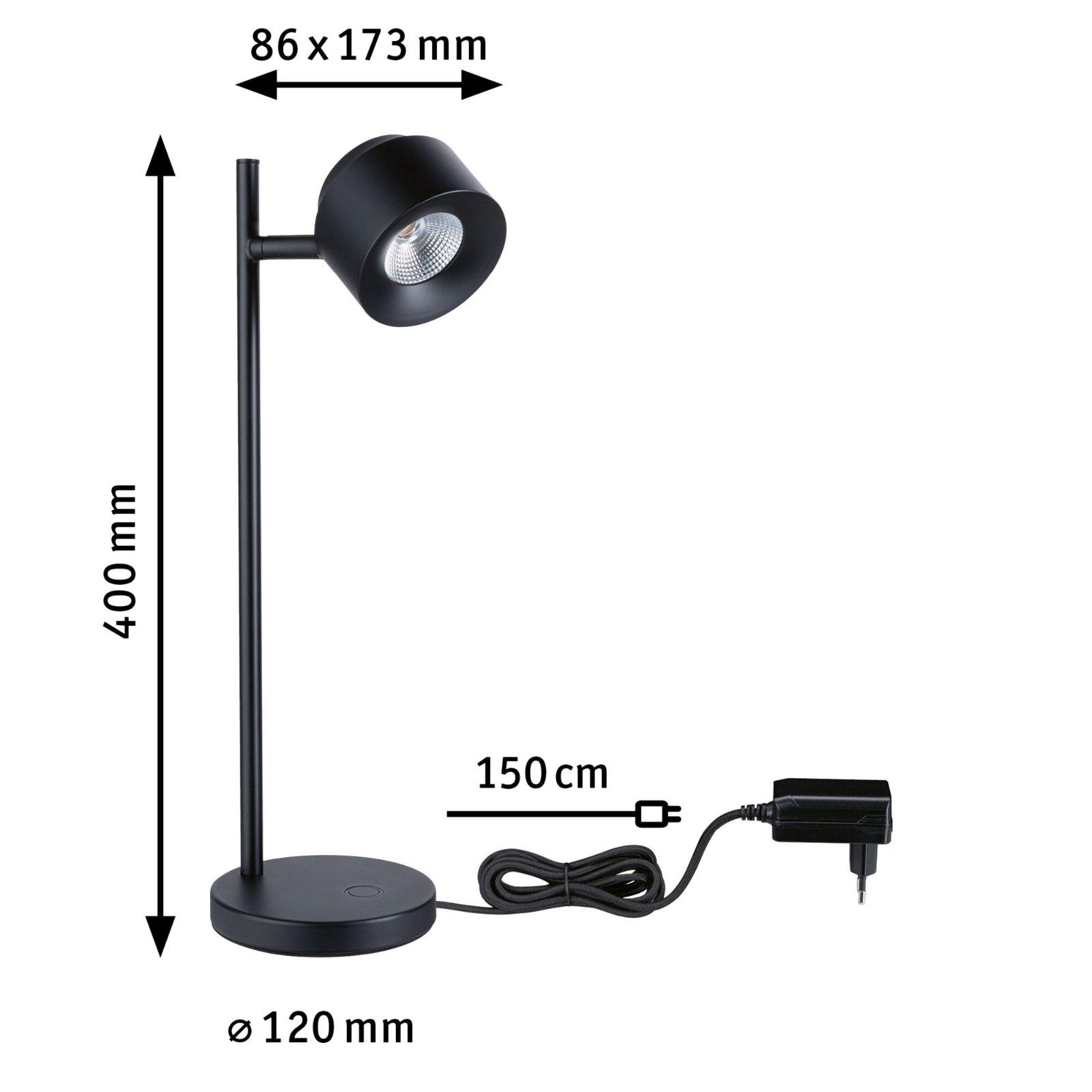 LED stolní lampa 3-krokové-stmívatelné Puric Pane 2700K 5,5W černá - PAULMANN