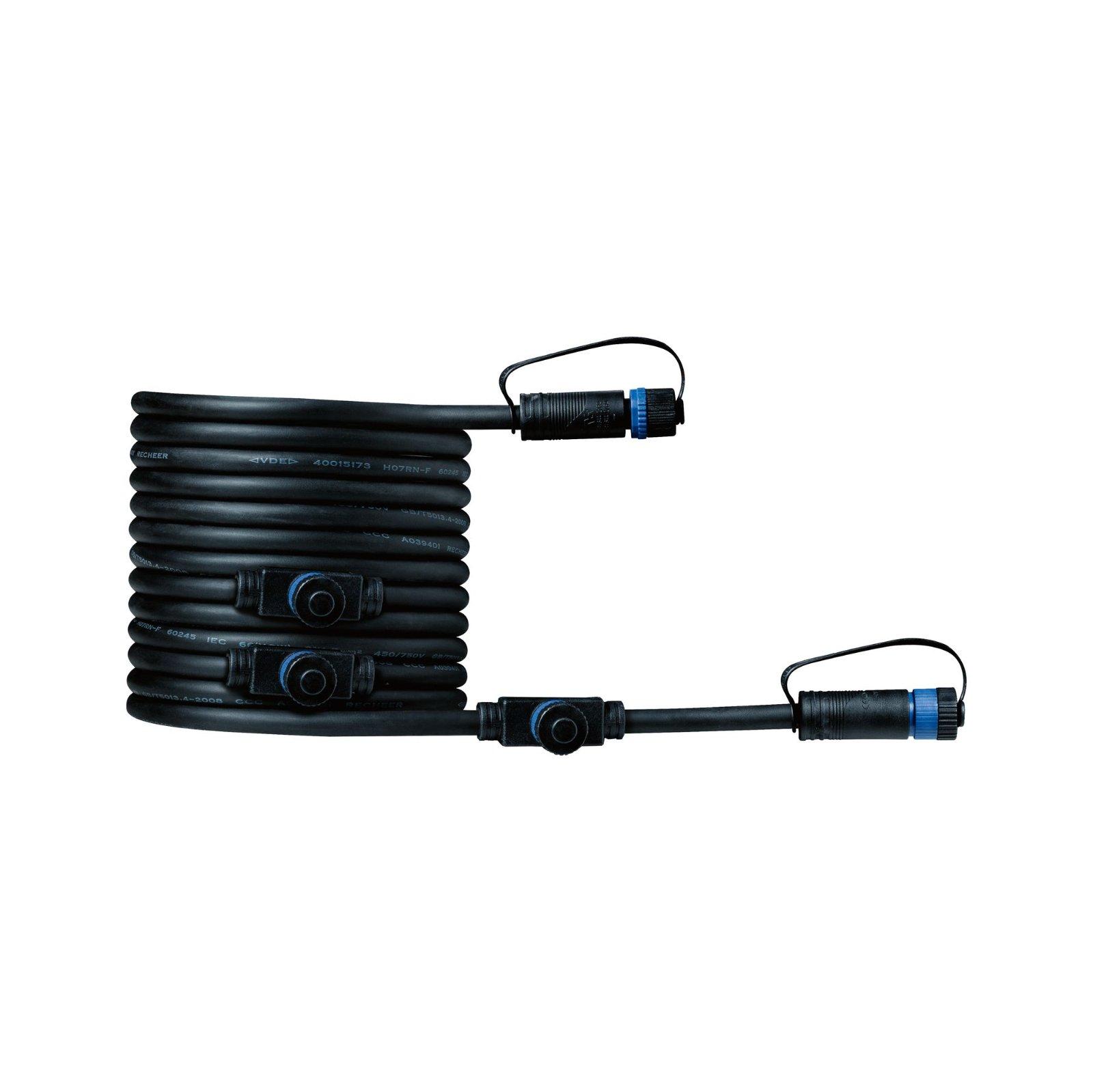 Plug & Shine kabel 5m 4 výstupy IP68 černá - PAULMANN