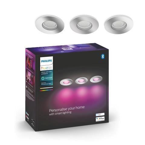 Levně Hue Bluetooth LED White and Color Ambiance set 3ks Koupelnových podhledových svítidel Philips Xamento 8719514355392 GU10 3x5,7W 3x806lm 2000-6500K RGB