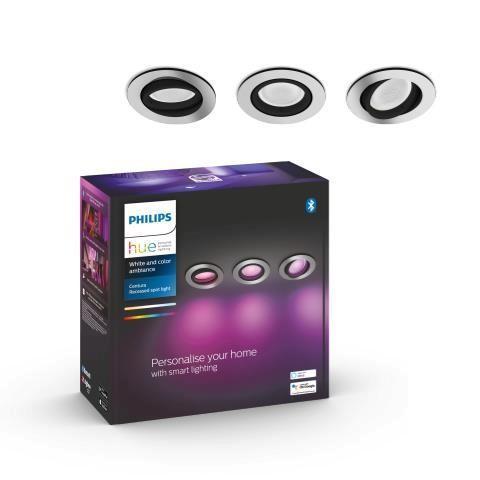 Levně Hue Bluetooth LED White and Color Ambiance set 3ks Zapuštěných bodových svítidel Philips Centura 8719514342866 GU10 3x5,7W 3x350lm 2000-6500K RGB IP20