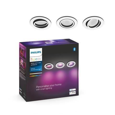 Levně Hue Bluetooth LED White and Color Ambiance set 3ks Zapuštěných bodových svítidel Philips Centura 8719514342880 GU10 3x5,7W 3x350lm 2000-6500K RGB IP20
