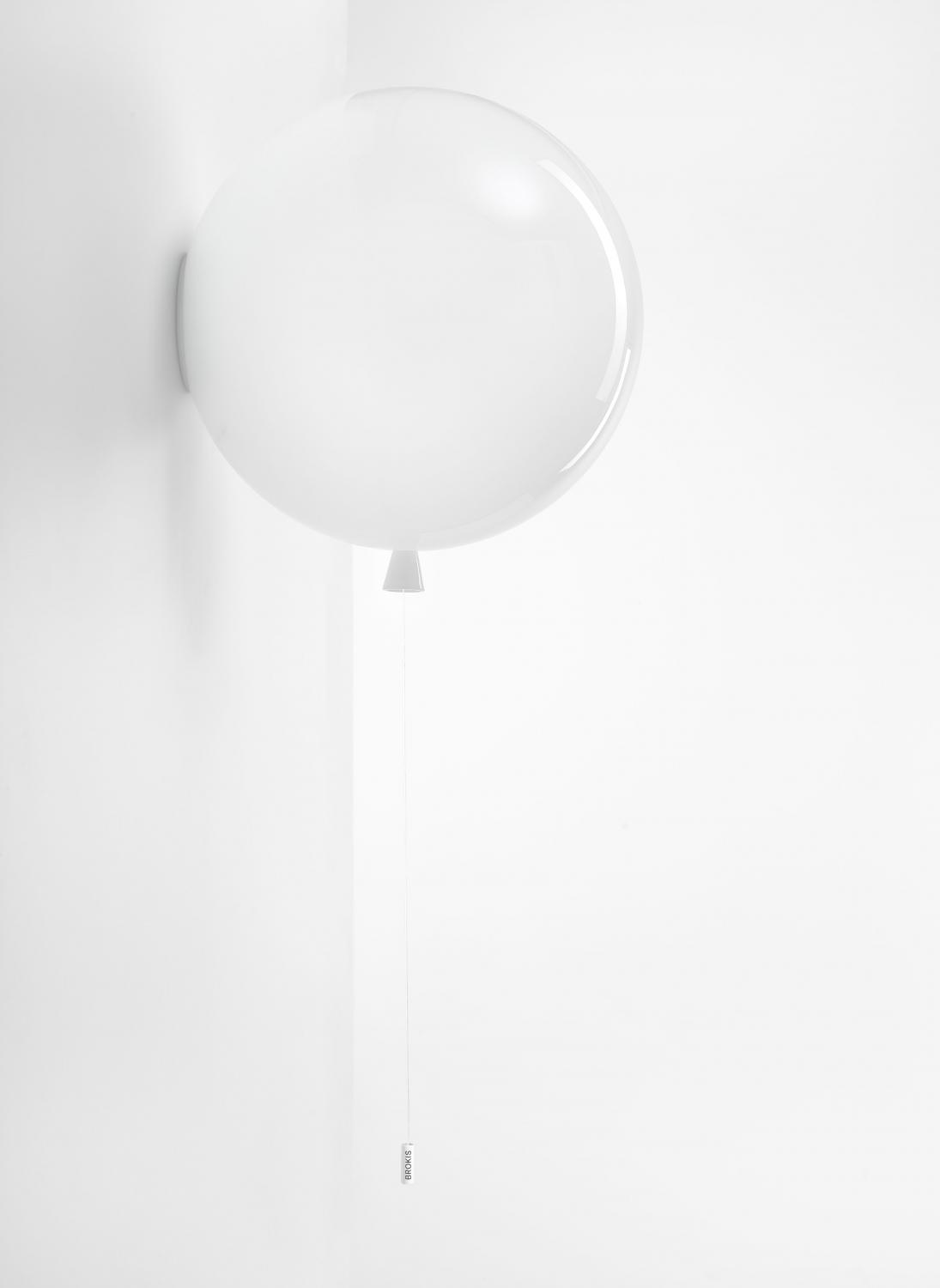 Levně Memory, nástěnné svítidlo bílé lesklé, 1x15W E27, prům. 40cm - BROKIS A