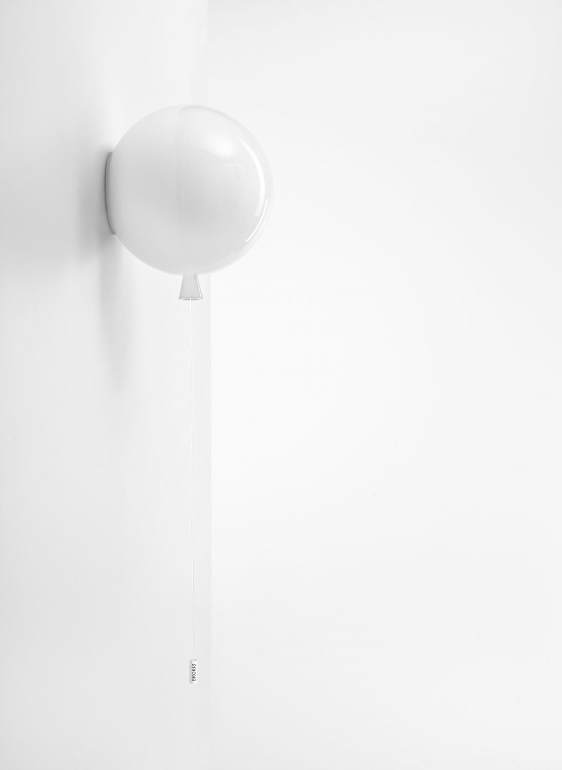 Levně Memory, nástěnné svítidlo bílé lesklé, 1x15W E27, prům. 25cm - BROKIS A