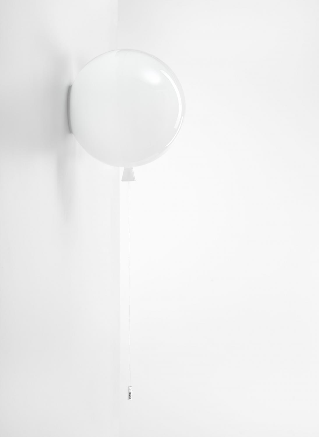 Levně Memory, nástěnné svítidlo bílé lesklé, 1x15W E27, prům. 30cm - BROKIS A