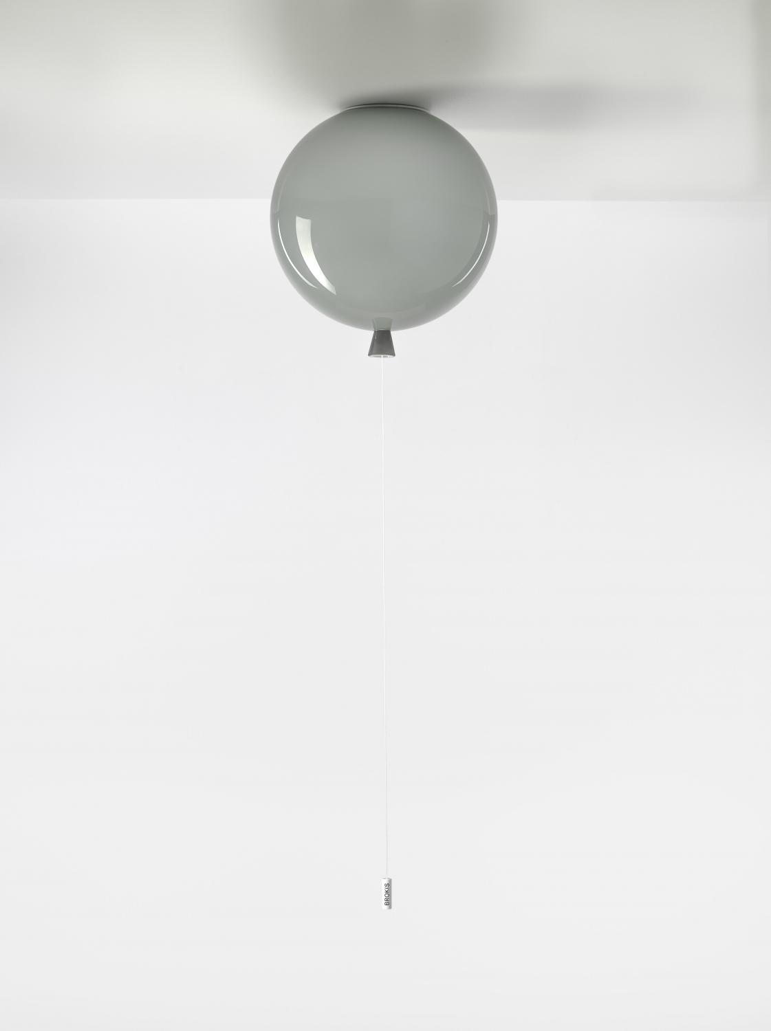 Levně AKCE - Memory, stropní svítidlo šedé matné, 1x15W E27, prům. 30cm - BROKIS B