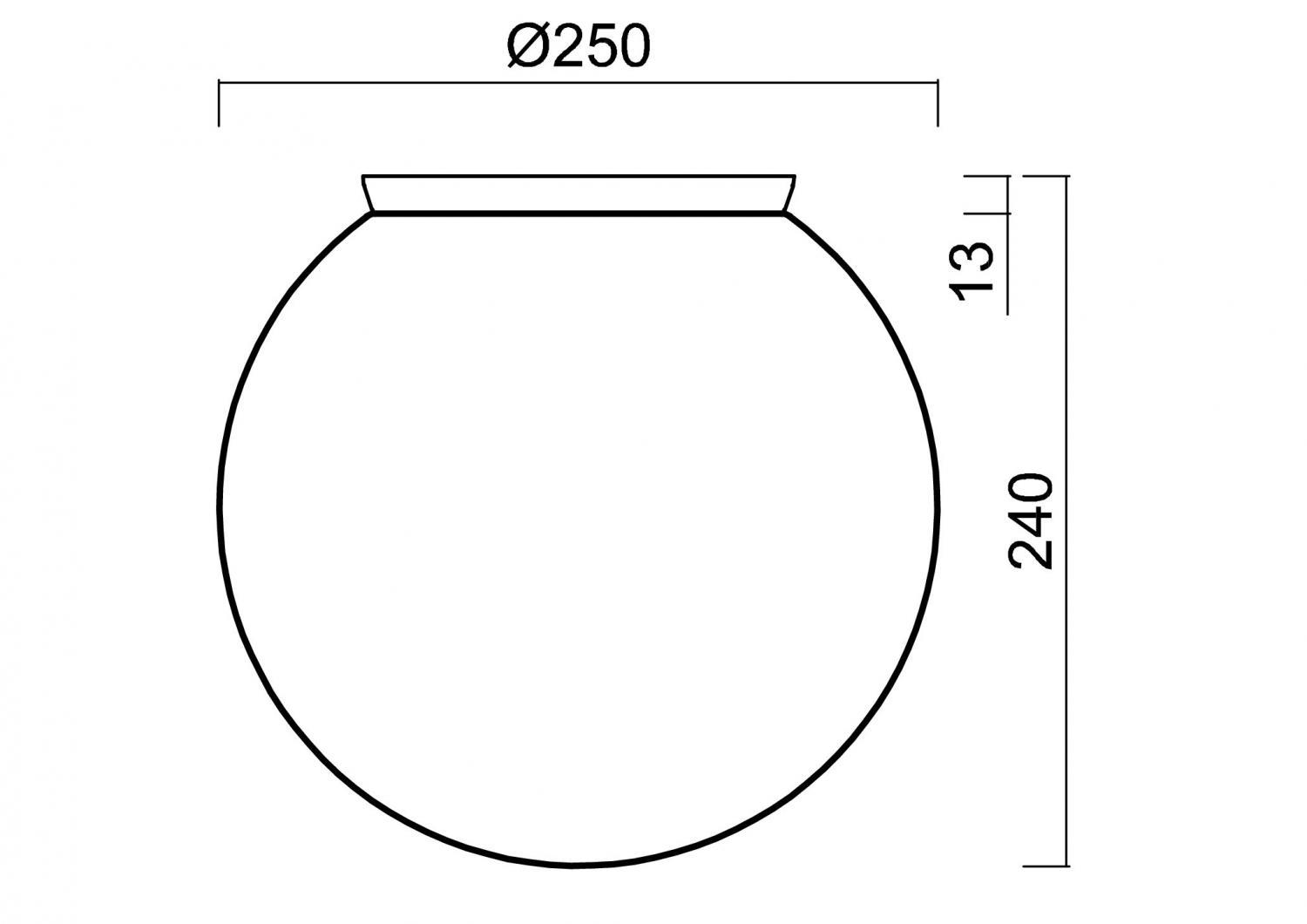 STYX 2 stropní/nástěnné skleněné svítidlo černá / bílá IP65 40W E27 - OSMONT