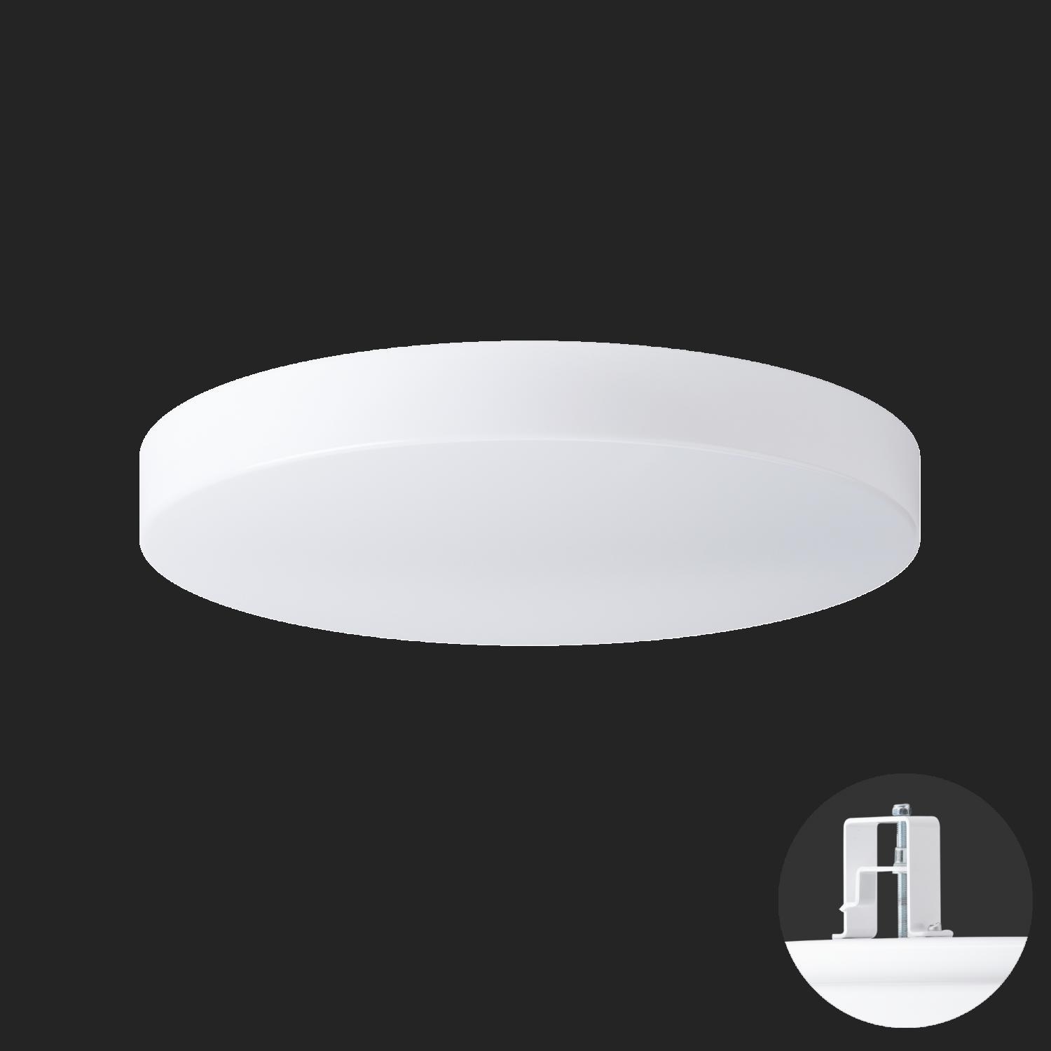 DELIA V3 stropní/nástěnné plastové polovestavné svítidlo bílá IP44 4000 K 33W LED DALI - OSMONT