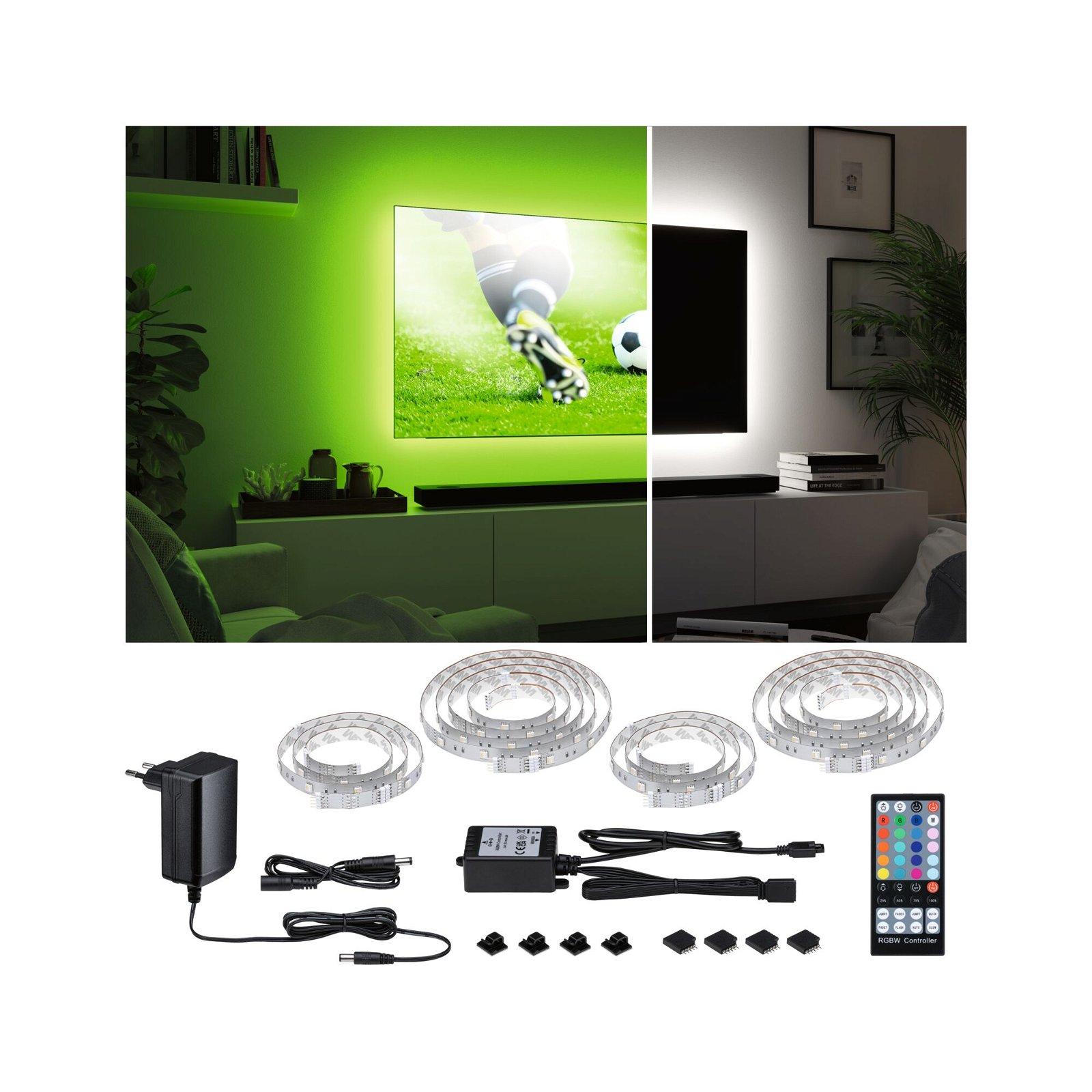 MaxLED 250 LED Strip TV Comfort základní sada 65 Zoll 4,3m 22W 234lm/m 28LEDs/m RGBW+ 24VA - PAULMANN