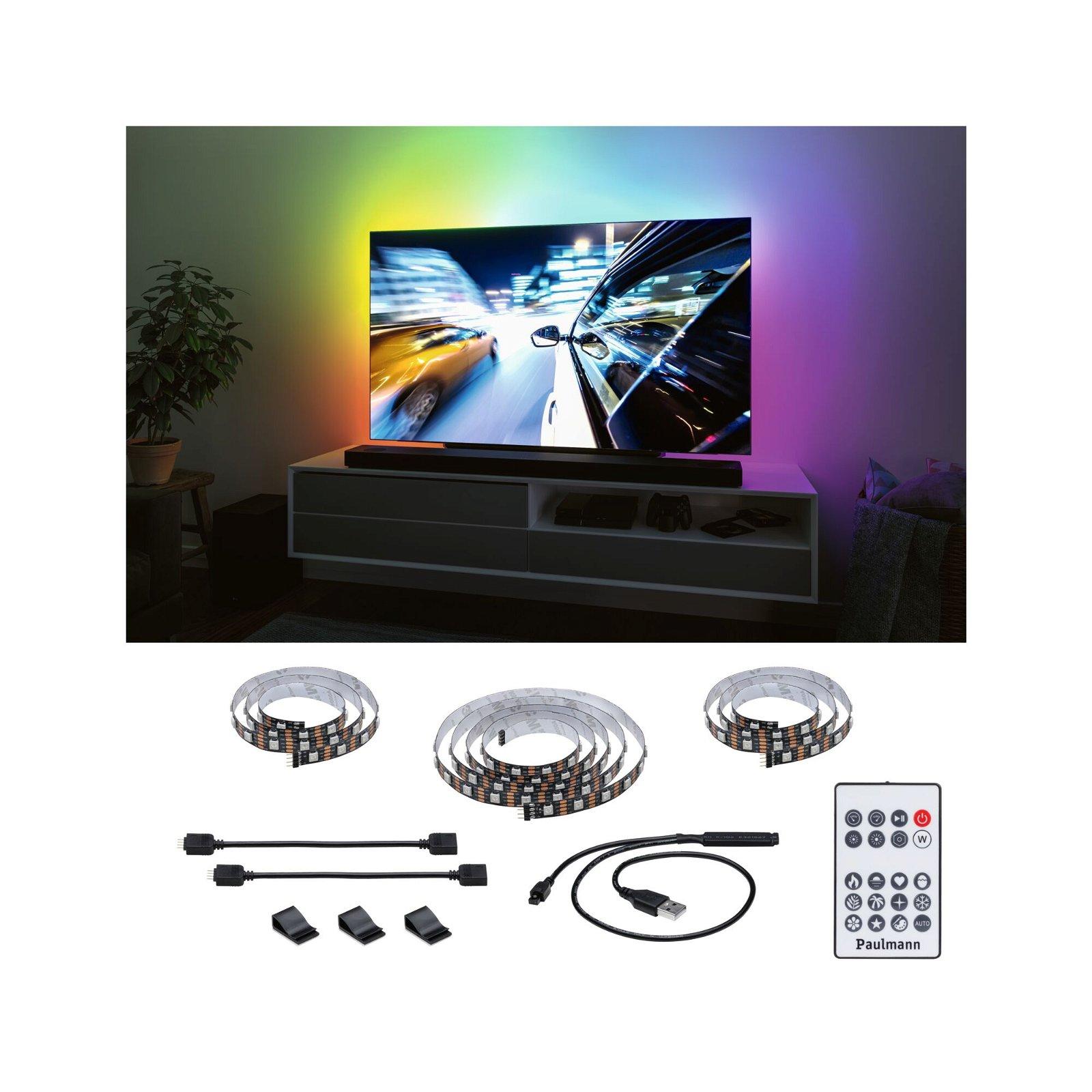 Levně EntertainLED USB LED Strip osvětlení TV 65 palců 2,4m 4W 60LEDs/m RGB+ - PAULMANN
