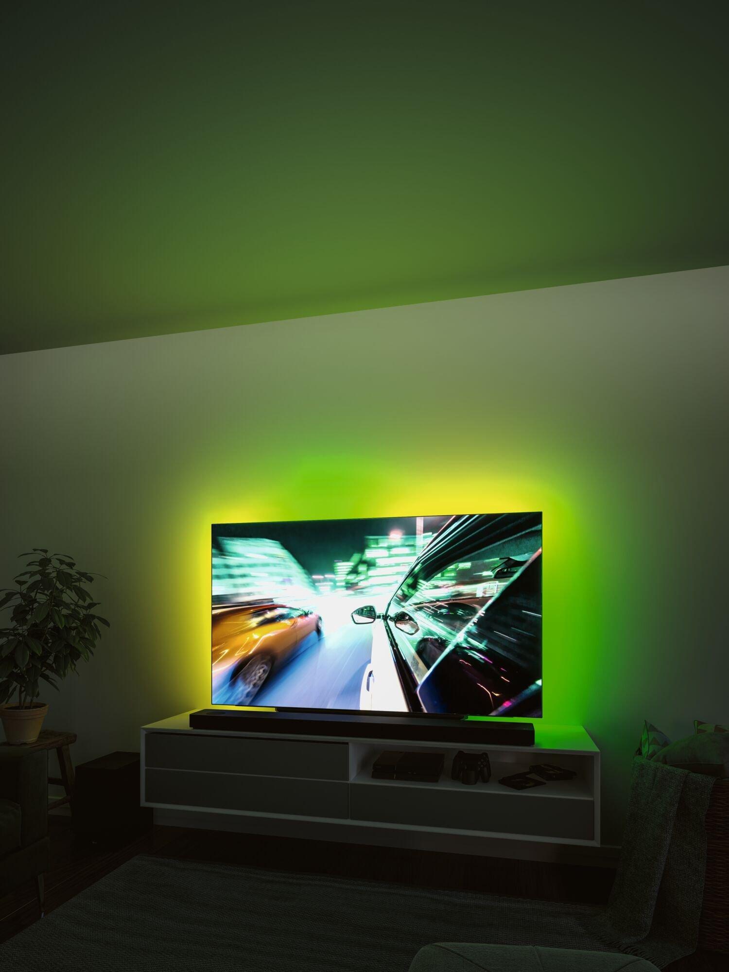 EntertainLED USB LED Strip osvětlení TV 65 Zoll 2,4m 4W 60LEDs/m RGB+ - PAULMANN