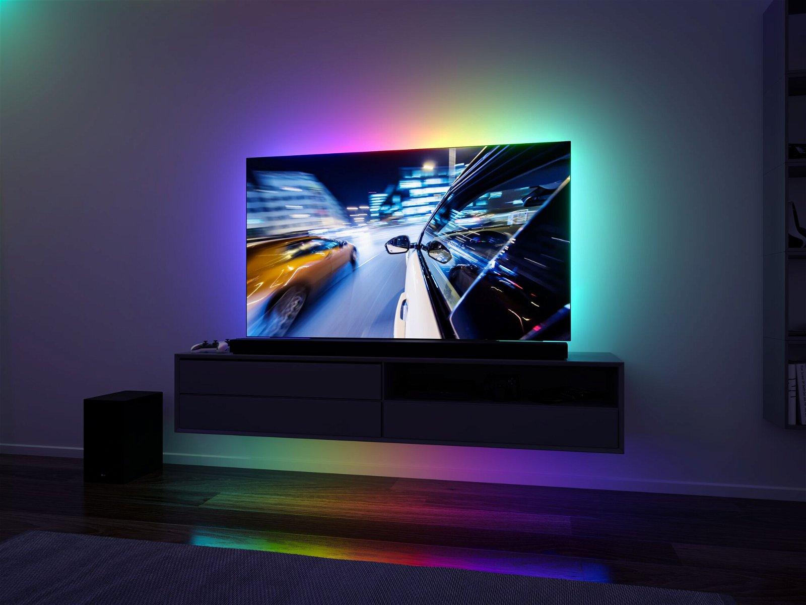 EntertainLED USB LED Strip osvětlení TV 75 Zoll 3,1m 5W 60LEDs/m RGB+ - PAULMANN