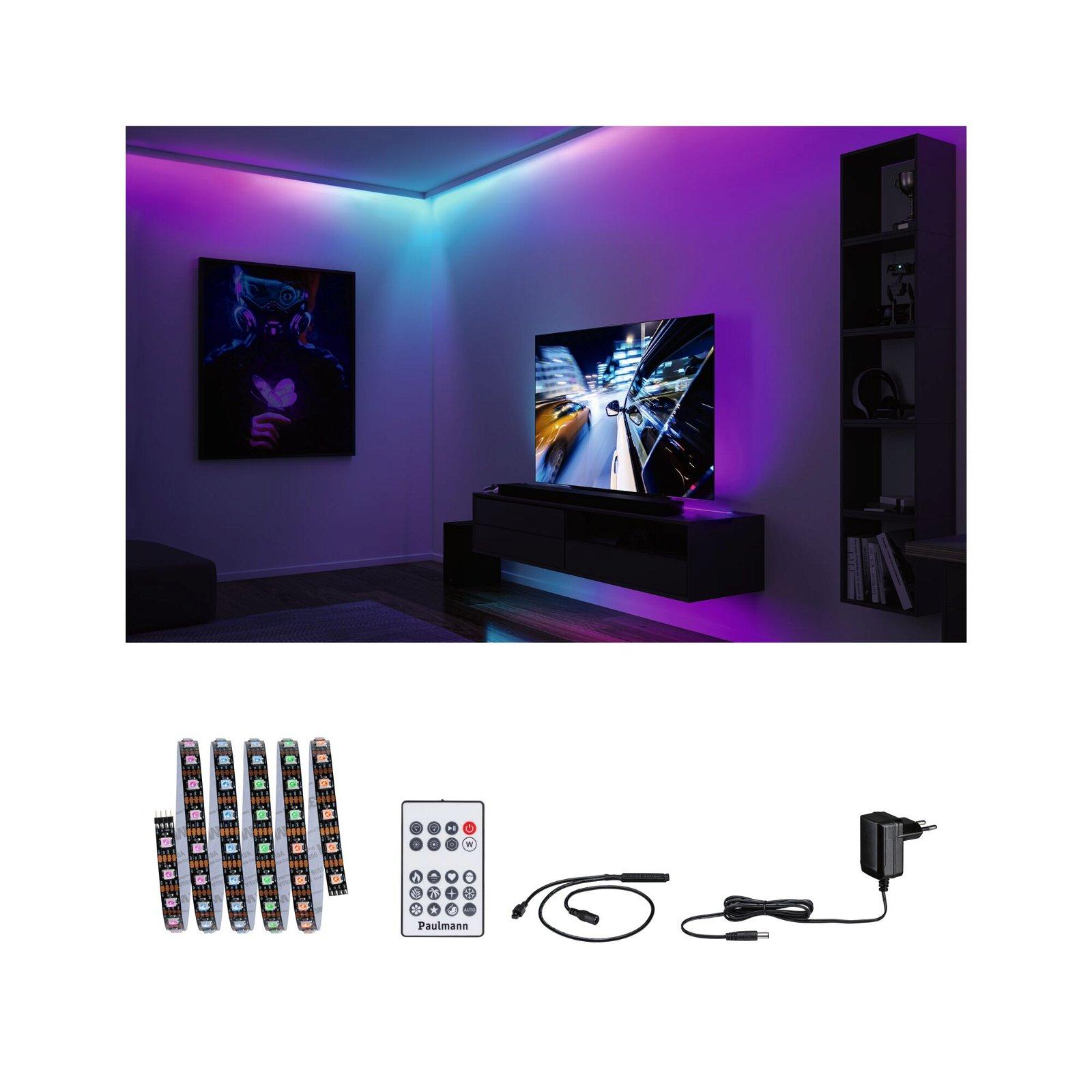 Levně EntertainLED LED pásek Dynamic RGB 1,5m 3W 60LEDs/m RGB+ 5VA - PAULMANN