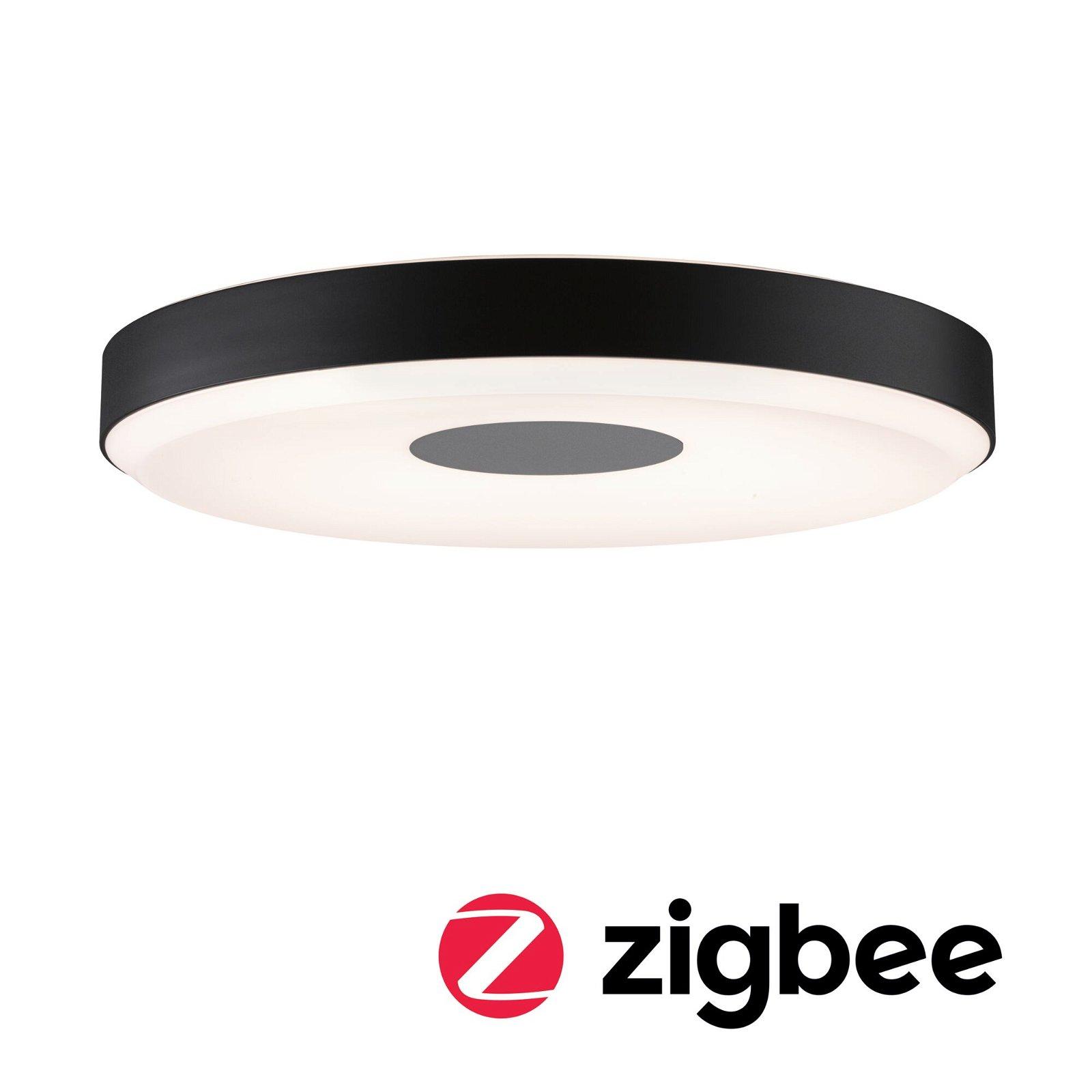 LED stropní svítidlo Smart Home Zigbee Puric Pane Effect 2700K / 230V 16 / 1x1,5W stmívatelné černá/šedá - PAULMANN