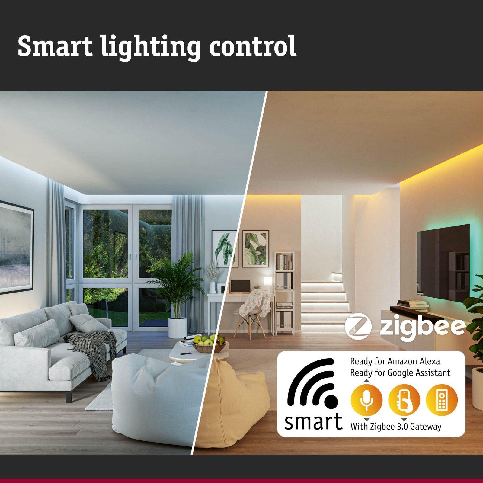 MaxLED 250 LED Strip Smart Home Zigbee RGBW s krytím základní sada 1,5m IP44 9W 30LEDs/m RGBW+ 24VA - PAULMANN