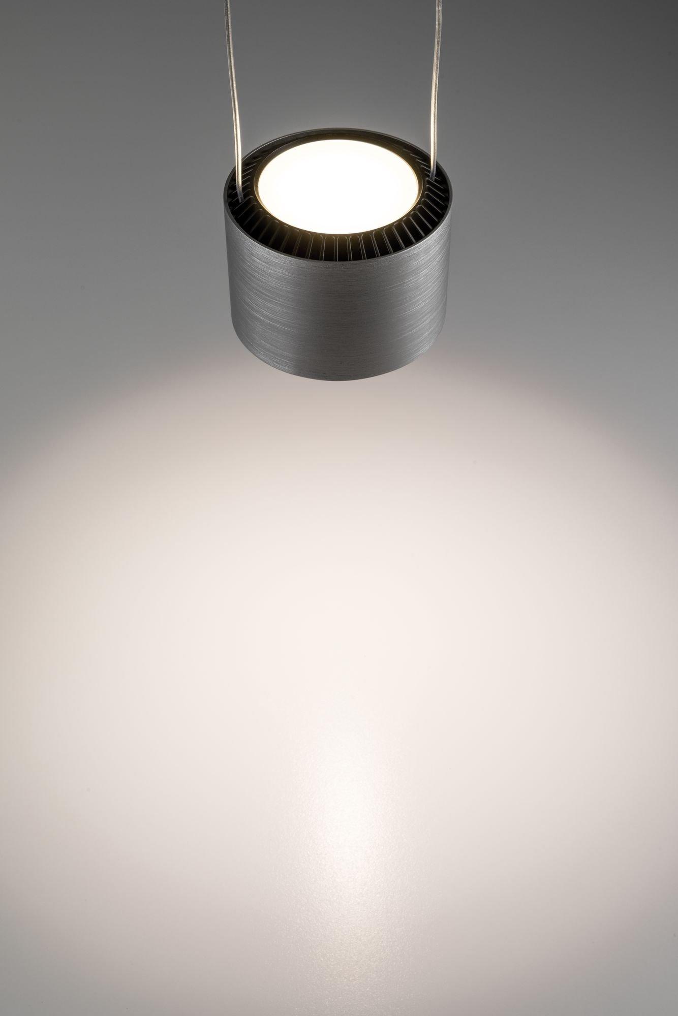 NELZE DODAT DO ČR - LED závěsné svítidlo Aldan 3-ramenné 3x9W černá/hliník kartáčovaný stmívatelné - PAULMANN
