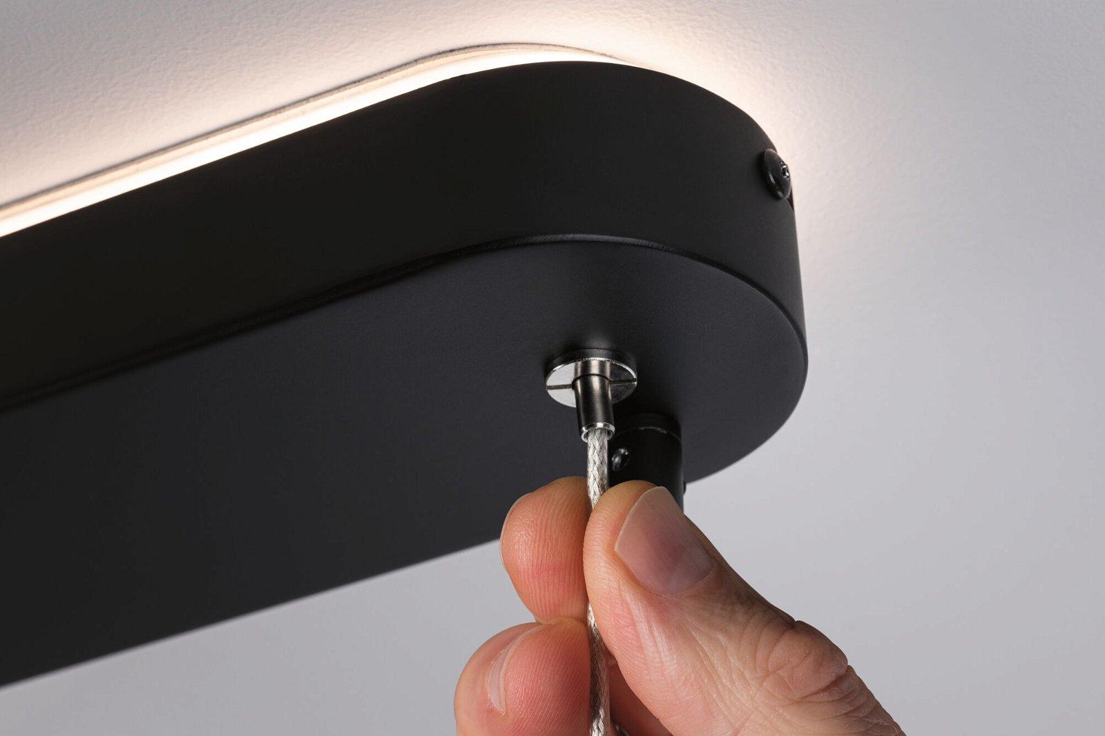 LED závěsné svítidlo Smart Home Zigbee Puric Pane Effect 6x6 / 1x3W černá - PAULMANN