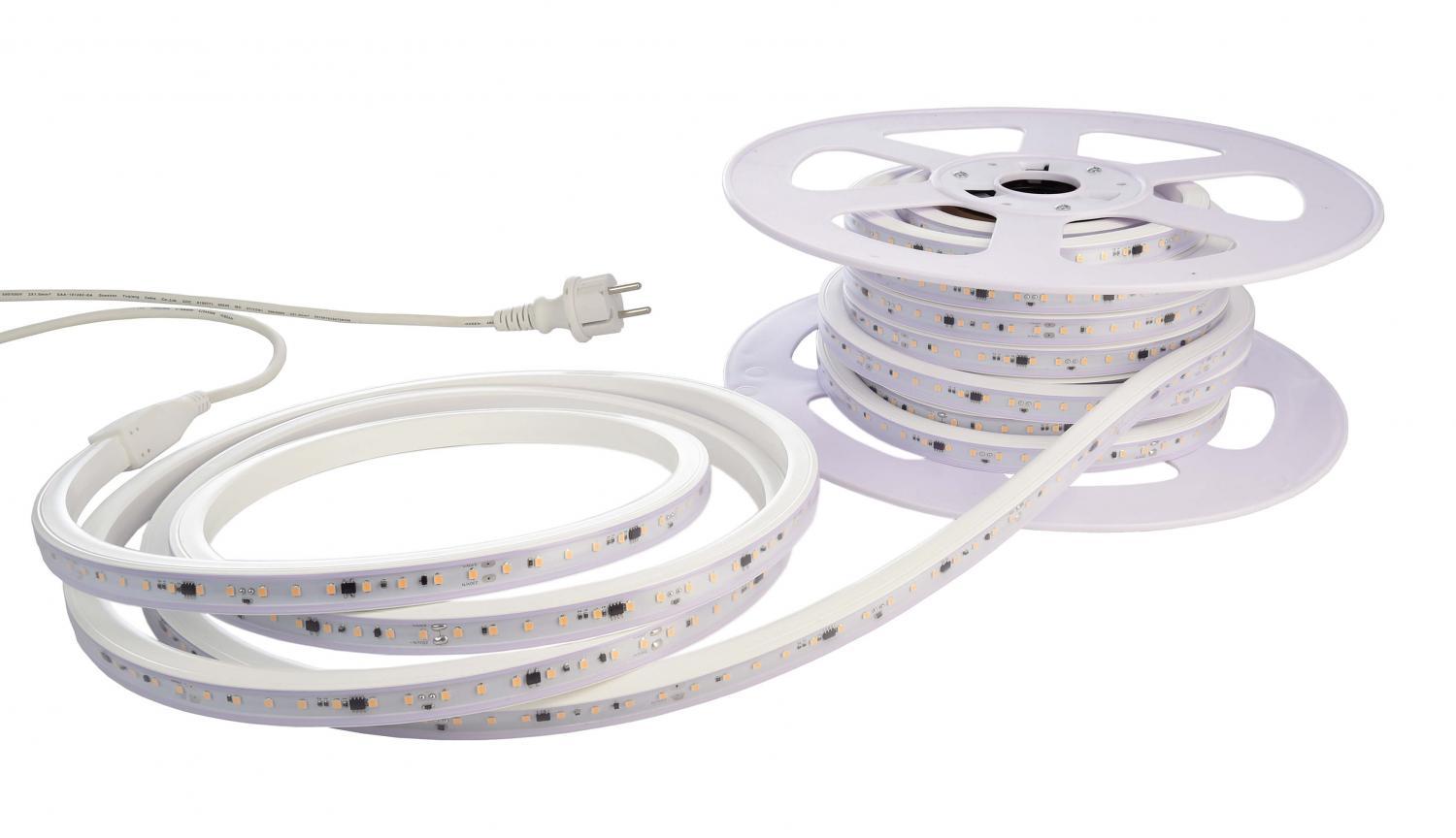 Levně AKCE Deko-Light flexibilní LED pásek 2835-84-230V-2700K-15m-PVC Extrusion 220-240V AC/50-60Hz 14,00 W/m 2700 K 1442 lm/m 15000 mm - LIGHT IMPRESSIONS