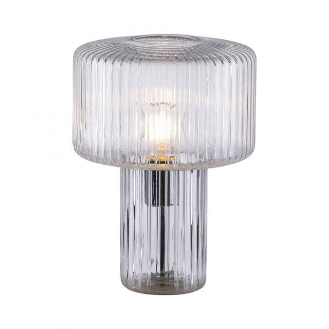 Levně FUNGUS LED stolní lampa transparentní, sklo tvaru houby, pr.25cm, vypínač - PAUL NEUHAUS