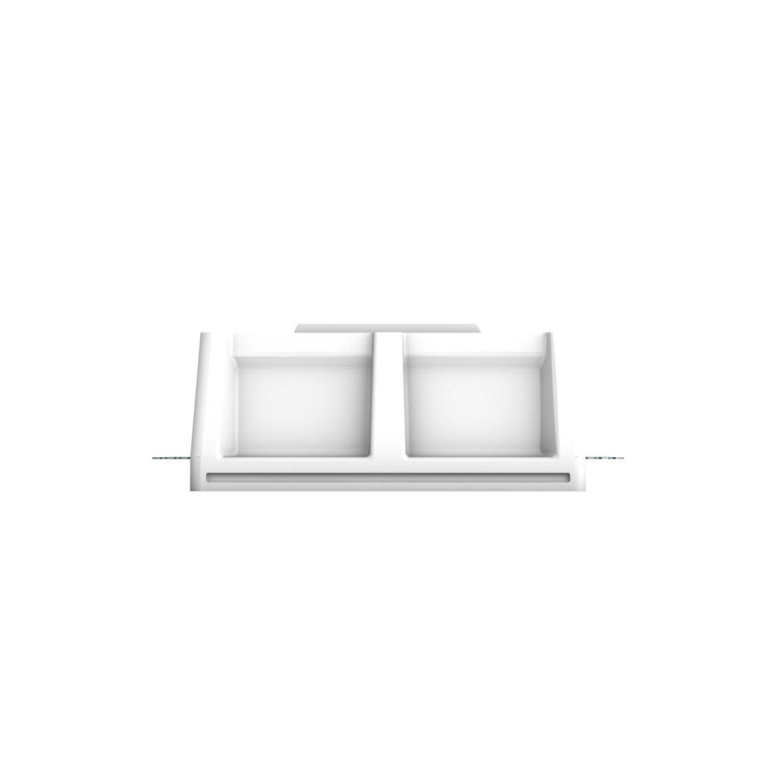 Zápustné svítidlo TRAFFIC FRAMELESS sádrová podélná 230V G5 2x14 - RED - DESIGN RENDL