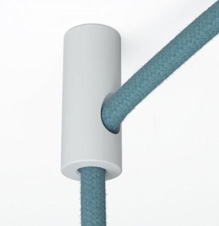 Levně AKCE - Decentralizér - stropní držák pro textilní elektrické kabely se zarážkou, bílý - Creative Cables