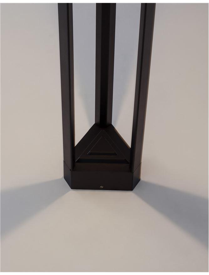 Venkovní sloupkové svítidlo PAX černý hliník LED 9W 3000K 100-240V 108st. IP54 - NOVA LUCE