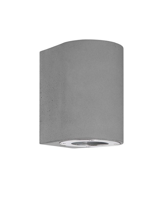 Venkovní nástěnné svítidlo LIDO šedý beton skleněný difuzor GU10 1x7W IP65 100-240V bez žárovky světlo dolů - NOVA LUCE