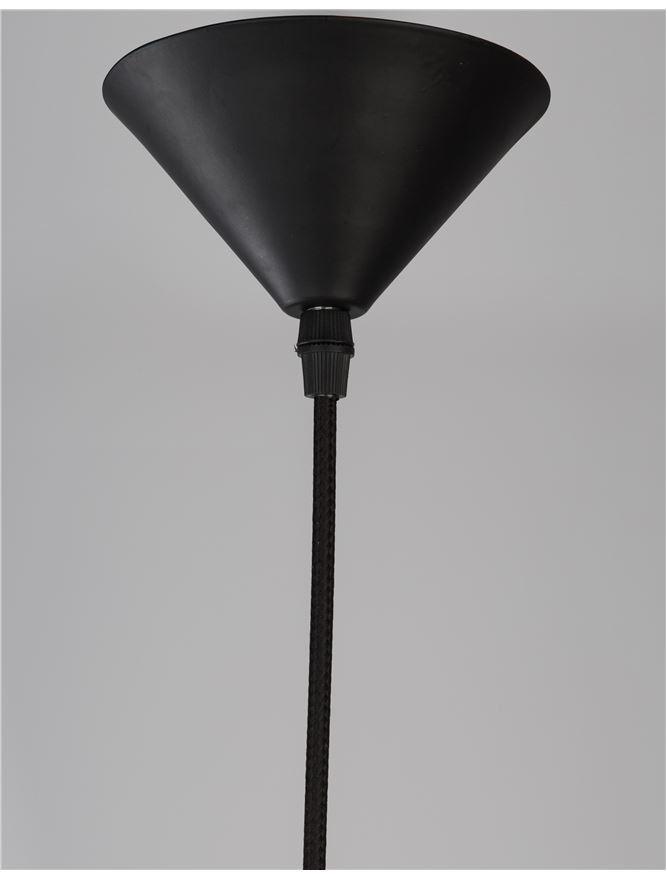Závěsné svítidlo GRIFFIN černý papír černý kabel E27 1x12W 230V IP20 bez žárovky - NOVA LUCE