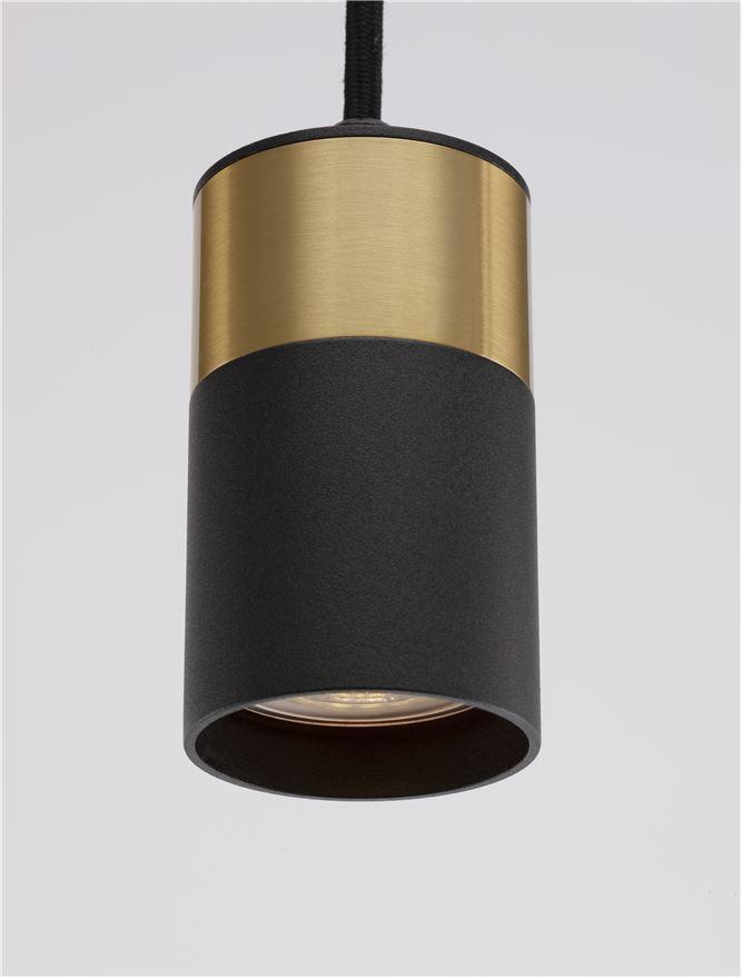Závěsné svítidlo POGNO černá a zlatý hliník GU10 1x10W IP20 220-240V bez žárovky - NOVA LUCE