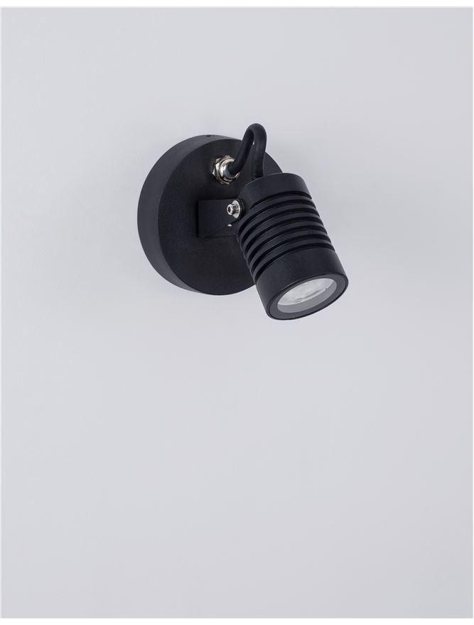 Venkovní nástěnné svítidlo FEND černý hliník a sklo LED 5W 3000K 100-240V 21st. IP65 - NOVA LUCE
