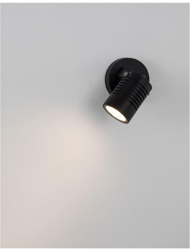 Venkovní nástěnné svítidlo FEND černý hliník a sklo LED 10W 3000K 100-240V 24st. IP65 - NOVA LUCE