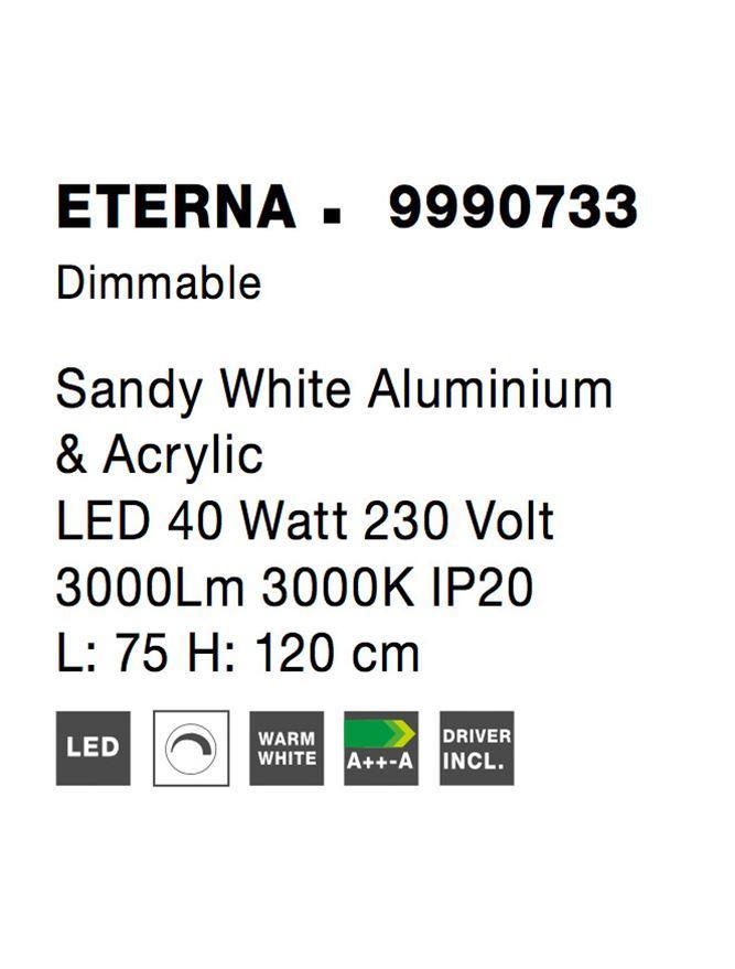 Závěsné svítidlo ETERNA bílý hliník a akryl LED 40W 230V 3000K IP20 stmívatelné - NOVA LUCE