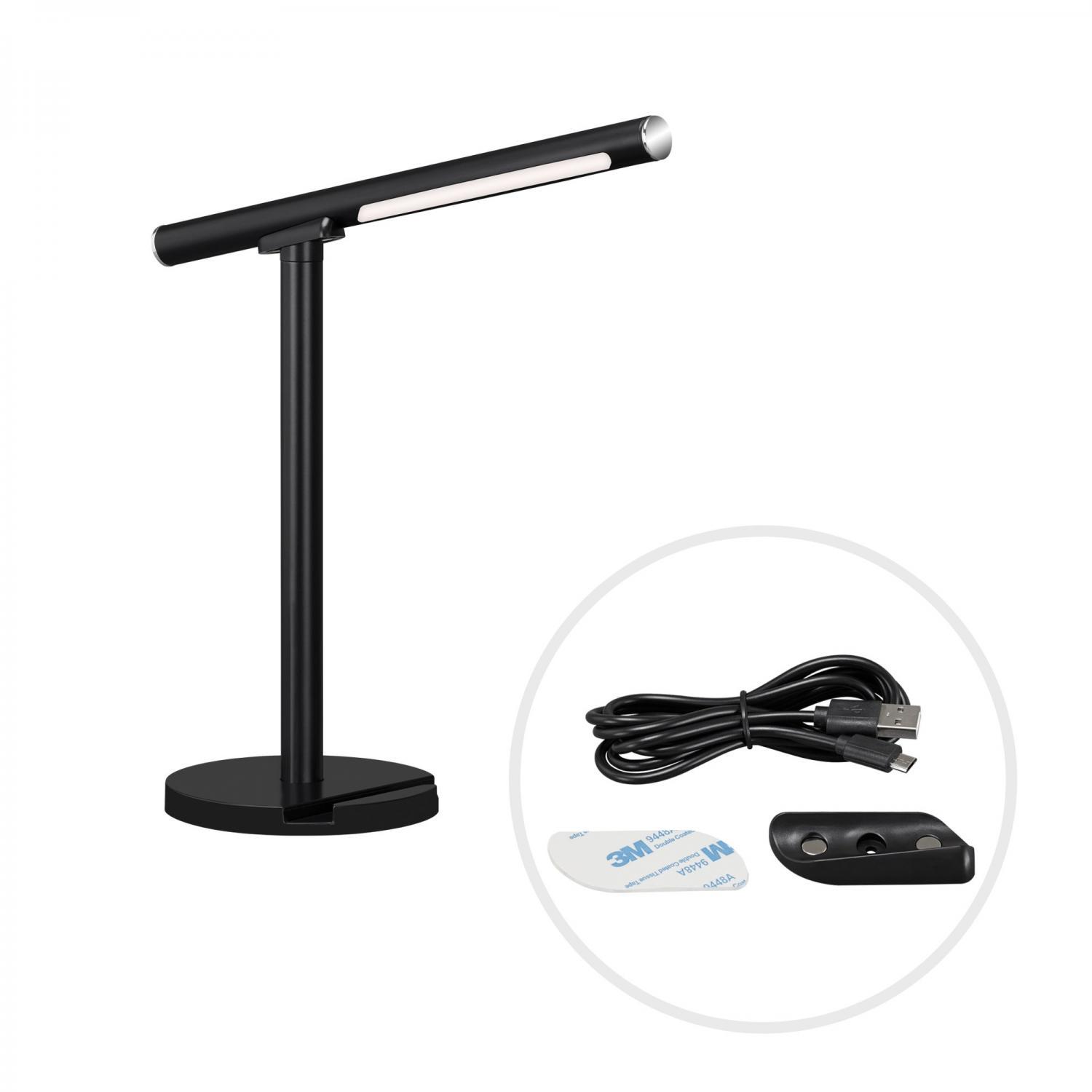 Levně USB LED nástěnná a stolní lampa, 37 cm, 1,5 W, černá - BRILONER