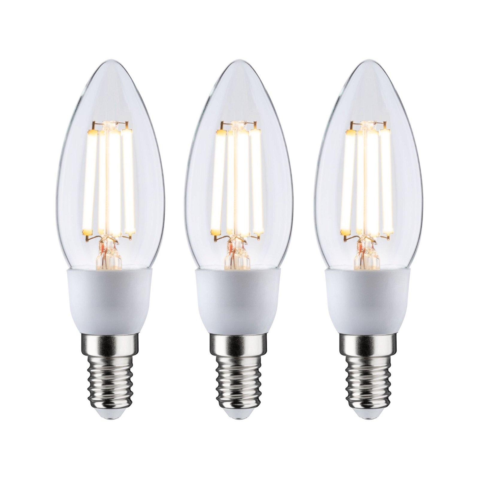 Levně Eco-Line Filament 230V LED svíčka E14 3x2,5W 3000K čirá - PAULMANN