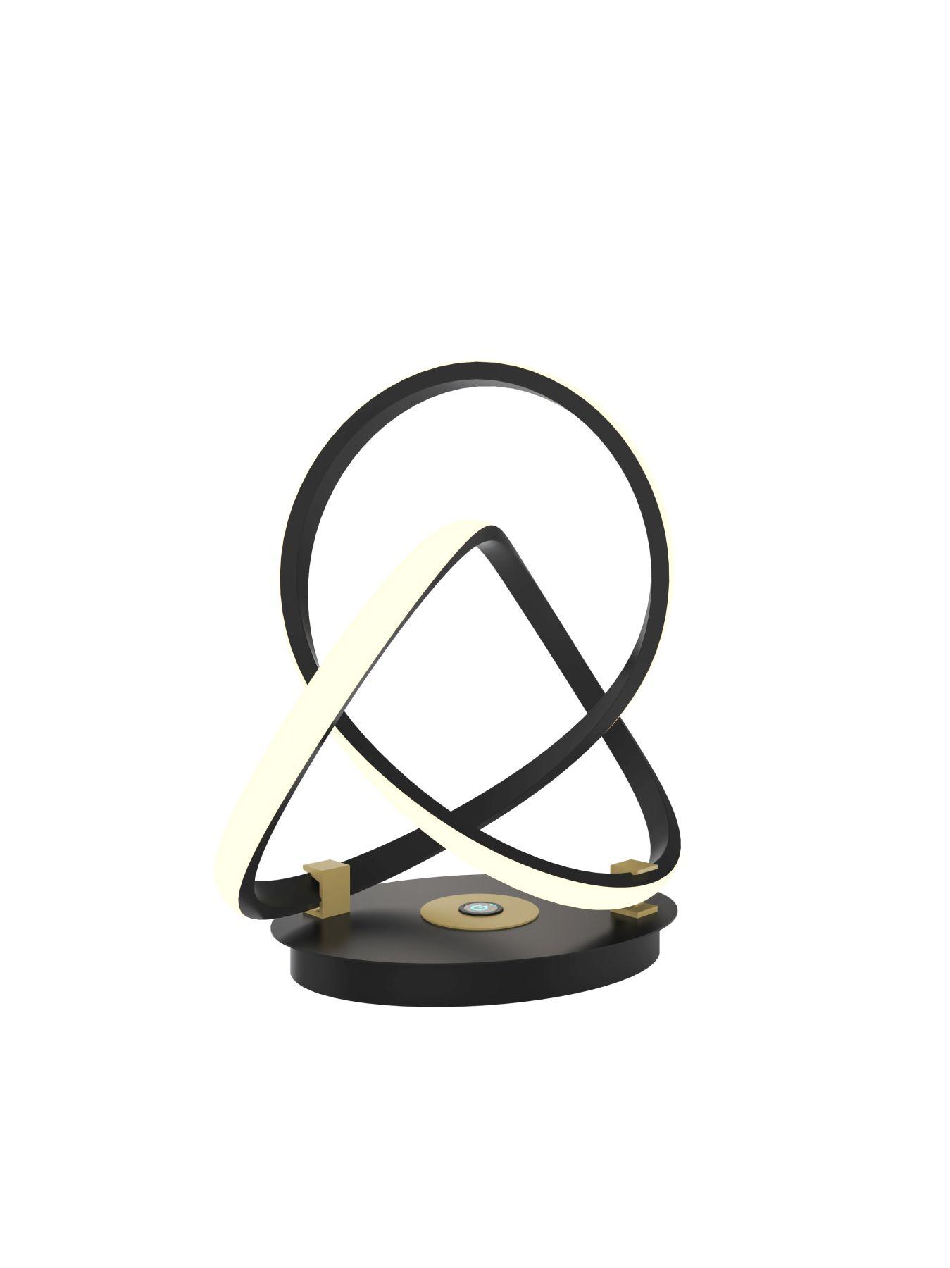 Levně Stolní lampa Indigo 1x 10,5W LED 1100lm 3000K černá + zlatá - WOFI