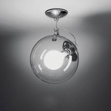Stropní svítidlo MICONOS SOFFITTO 1x23W chrom, foukané sklo - ARTEMIDE