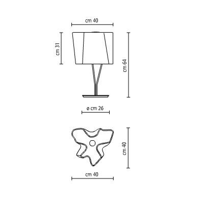 Stolní lampa Logico kov/sklo, 3x60W, E27, 230V - ARTEMIDE