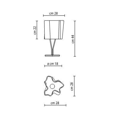 Stolní lampa Logico MINI kov/sklo, 3x40W, E14, 230V - ARTEMIDE