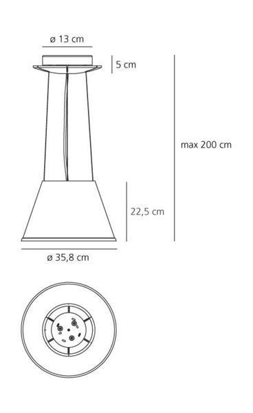 Závěsné svítidlo Choose 1x70W natural stínidlo &Oslash; 35,8cm - ARTEMIDE
