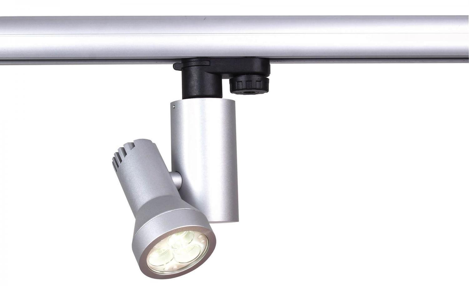 Levně 3-fázový spot Brazo vč. LED matná stříbrná - LIGHT IMPRESSIONS