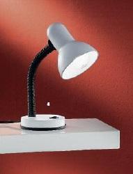 Stolní lampa 1xE27, bílá barva, výška 33cm, vypínač - ORION