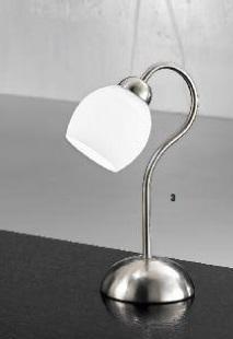 Stolní lampa 1x40W E14, satin/opál sklo bílé, výška 20cm - ORION