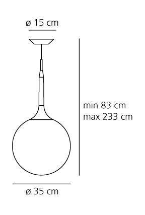 Závěsné svítidlo Castore 35 max.150W sklo bílá - ARTEMIDE