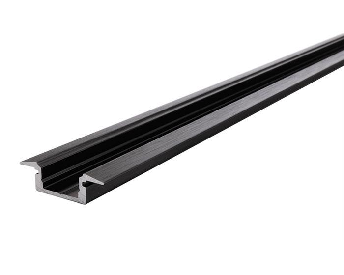 Levně AKCE ET-01-08 plochý T-profil pro 8 - 9,3 mm LED pásek matná černá - LIGHT IMPRESSIONS