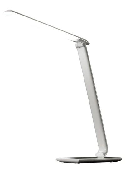 Levně LED stolní lampička stmívatelná 9W volba teploty světla, USB, bílý lesk - SOLIGHT