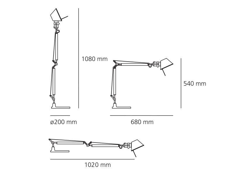 Tolomeo Mini stolní lampa LED 3000K - tělo lampy - ARTEMIDE